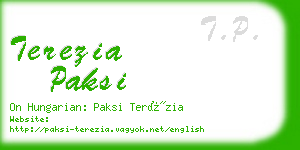 terezia paksi business card